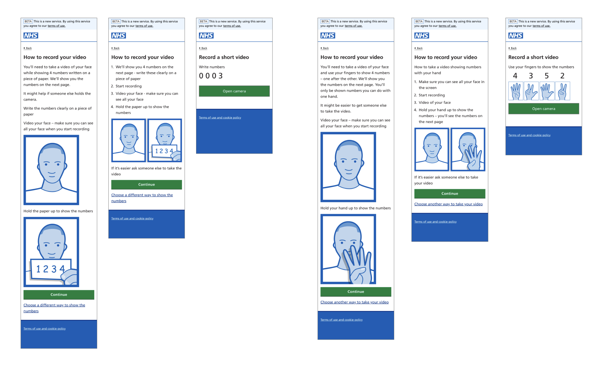Multiple ways of allowing a user to prove their identity if they are struggling to remember the numbers or have difficulty talking